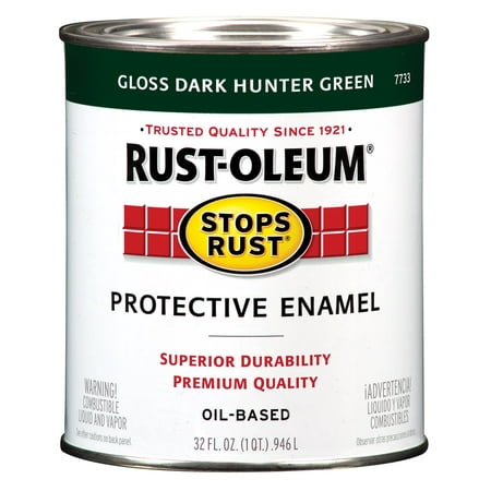 RUST-OLEUM 7733502 1 qt. Dark Hunter Green Glossy Solvent Enamel