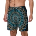 thumbnail image 2 of Haiem Mandala Mens Swim Trunks with Compression Liner 2 in 1 Swimming Shorts Stretch Swimwear Quick Dry,Board Shorts-Small, 2 of 9