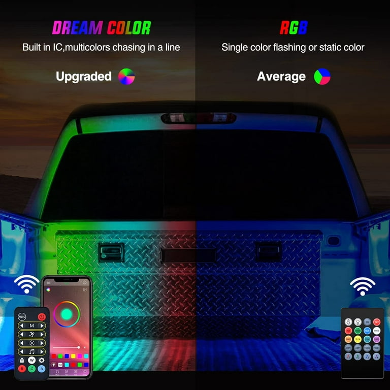 LED RGB Rock Lights Bluetooth Underglow Multicolor Neon (8 Pods) – Nilight