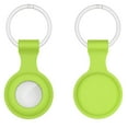 thumbnail image 2 of Silicone Case for Apple AirTag Protective Rubber Skin Flexible Cover with Keychain Clip - Neon Green, 2 of 6