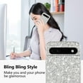 thumbnail image 2 of Compatible with Google Pixel 6A Case Glitter Shockproof,Google Pixel 6A Phone Case Bling Sparkly Soft TPU and PC Silicone Shiny Girl Women Thin Protective Cover (Silver), 2 of 14