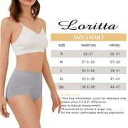 Loritta 7 Pack High Waist Underwear for Women Ladies Cotton Underwear Full Coverage High Waist Panties for Women ,Size S-2XL