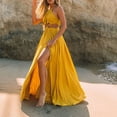 thumbnail image 4 of Robes d'Été pour Femmes à Fente, Dos Nu, Fluides, Bal, Plage, Fête, Tempérament, Maxi, Longue, Robe, Robes de Retour à la Maison, 4 of 8