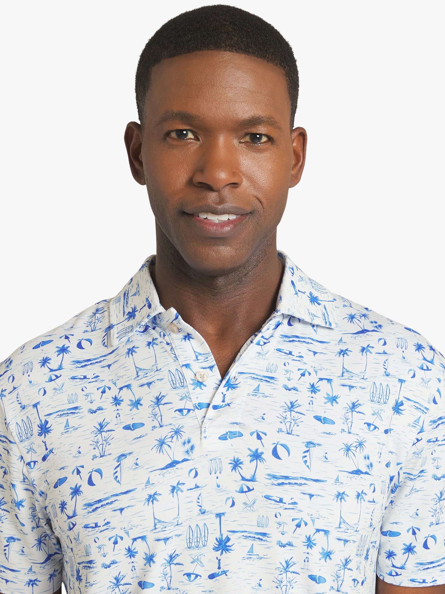 Chaps Men's Printed Performance Polo, Sizes S - 2XL