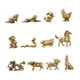thumbnail image 4 of Juego de 12 figuras del zodiaco chino, estatua dorada Vintage, animales decorativos, decoración de latón, té, mascota para librería, mesa y hogar, 4 of 9