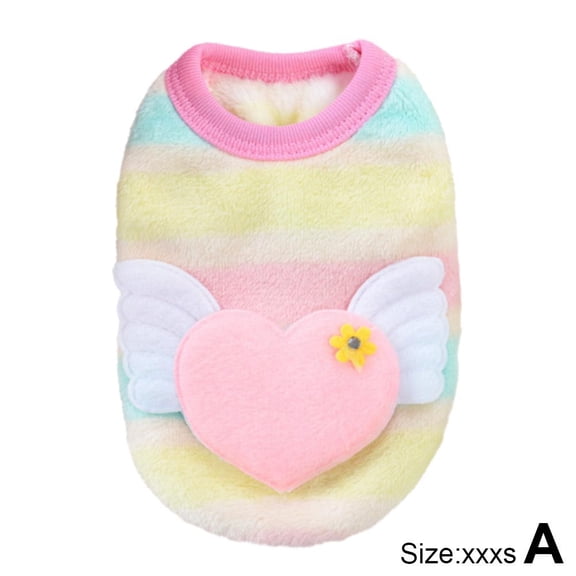 Cartoon Flannel Warm Teacup Dog Puppy Cat Teddy Clothes Vest Pet Supplies Hot A3