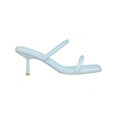 thumbnail image 2 of Women's Mules Square Toe Two Strap Low Kitten Heel Low Heeled Sandals, 2 of 4