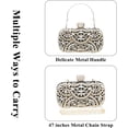 thumbnail image 4 of Womens Sparkly Rhinestone Crystal Clutch Bag Glitter Sequin Bridal Purse Evening Handbag for Wedding Party Prom, 4 of 8