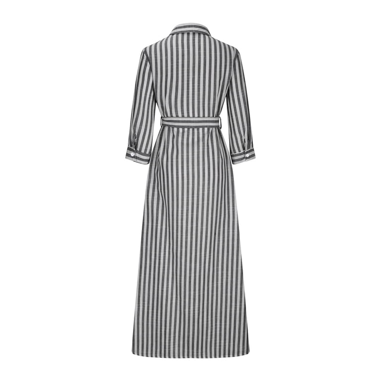 black and white dress for work Black and White Stripe Dress