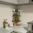 thumbnail image 2 of Wall Mount Floating Corner Shelf Set of 6, Minimalist Wood Shelves for Bedroom, Living Room, Bathroom, 2 of 7