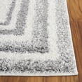 thumbnail image 4 of SAFAVIEH Border & Stripe Hyram Bordered Shag Area Rug, Ivory/Grey, 4'5" x 6'5", 4 of 8