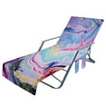 thumbnail image 2 of Beach Chair Cover Non-slip Terry Cloth Towel with Side Pockets, 2 of 7
