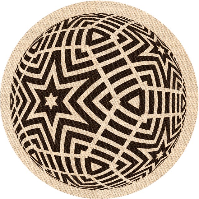 Ahgly Company Tapis Rond Lavable en Machine Intérieur Transitionnel Blond Doré Or, 3 Pieds Rond