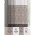 thumbnail image 5 of Dark Brown Pink Sheer Curtains 2 Panels Set Retro Flower Pattern Ethnic Style Abstract Sheer Window Curtains Light Filtering Rod Pocket Voile Drapes for Bedroom Living Room 52"x54", 5 of 8