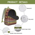 thumbnail image 4 of Waterproof Tribal Style Backpack for Women, Casual Lightweight Daypack with Reinforced Straps and Artistic Bohemian Print, 4 of 5