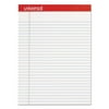 Perforated Writing Pads, Wide/Legal Rule, 8.5 x 11.75, White, 50 Sheets, Dozen