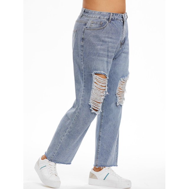 Jeans Talla Extra Rectos Rosegal Vaqueros de talla grande
