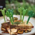 thumbnail image 3 of Opolski 6Pcs/Box Fruit Toothpicks Portable Green Cactus Shape ABS Creative Kids Tableware Cake Forks for Kitchen, 3 of 9