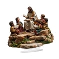 thumbnail image 1 of KLKCMS 2D Jesus Holy Figure Decoration Acrylic Table Sign Centerpiece Collectibles Flat Tabletop Ornament for Table Bookshelf Office Jesus Giving Lecture, 1 of 9