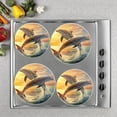 thumbnail image 2 of BaHomeck Electric Stove Burner Covers Set of 4,Round Metal Gas Stove Burner Covers 8 Inch and 10 Inch,Kitchen Decor,Dolphins Jump Out Of The Sea At SunsetPretty, 2 of 2
