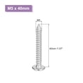 thumbnail image 3 of Uxcell M5x40mm Flat Head Phillips Drive Self Tapping Screws, 304 Stainless Steel Cross Drive Fastener Screws, Silver, Pack of 25, 3 of 7