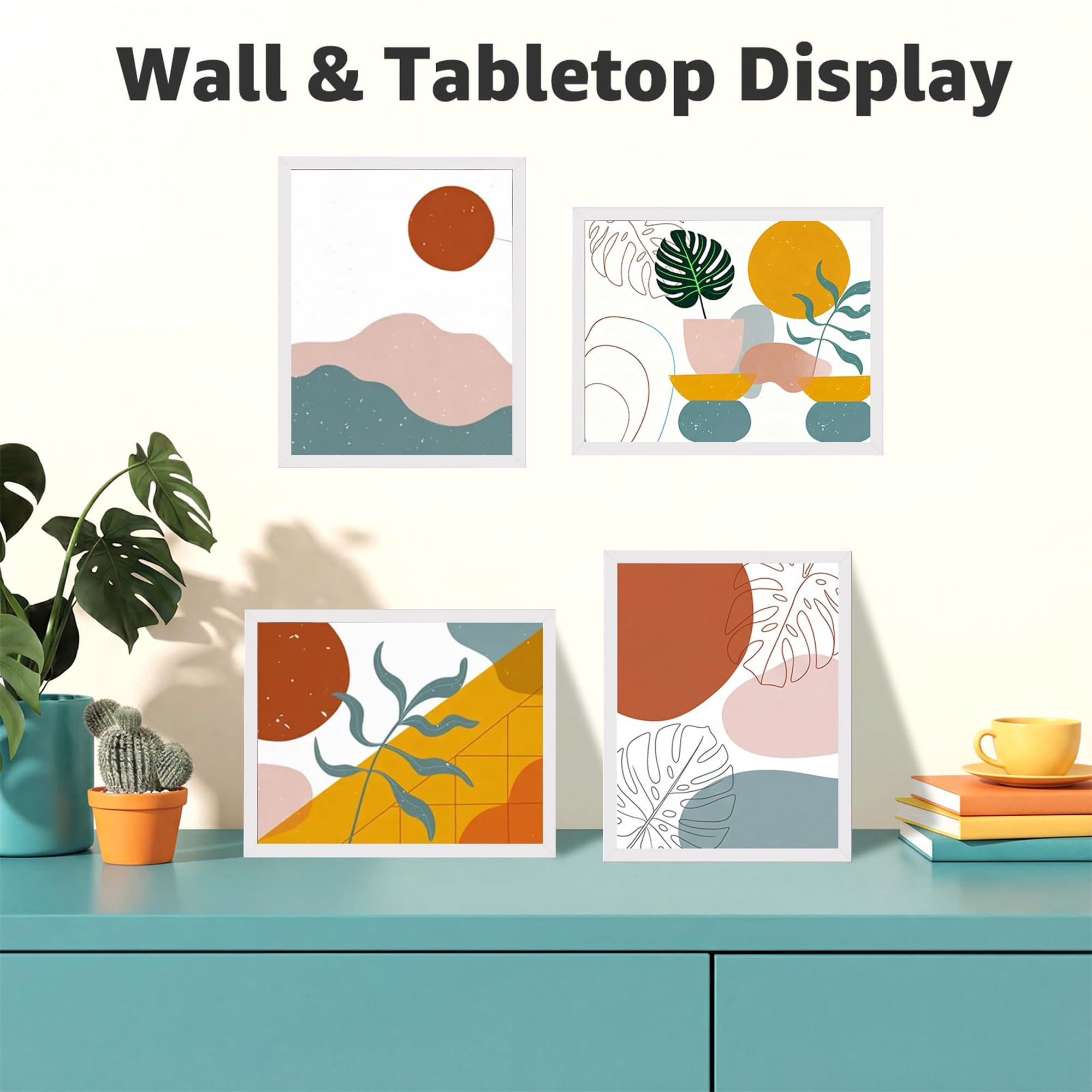 8x10 Picture Frame, Set of 18 Bulk Photo Frames, Gallery Wall Frames, Tabletop Display Frames, Home Office Gallery Picture Hanging Frames, White