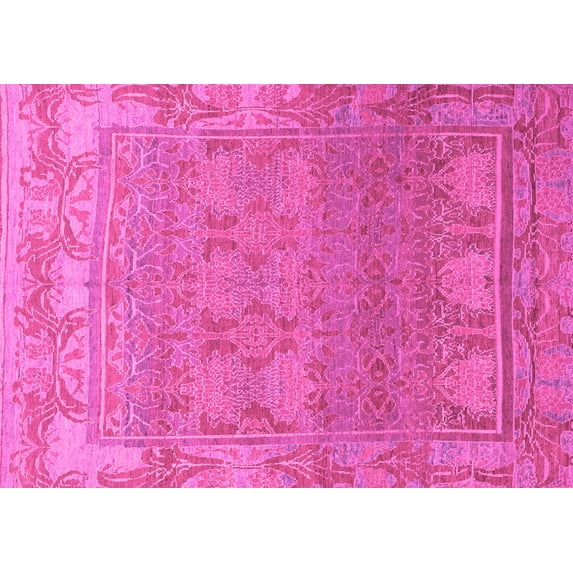 Ahgly Company Indoor Rectangle Abstract Pink Modern Area Rugs, 8' x 10'