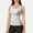 H-White, variant on 2025 Women Yoga Jumpsuits Shiny Women Waist Trainer with Zipper Metallic Pvc Leather Square Sweat Trainer Waist Women Neck Long Sleeve Leotard Contemporary Design Compression Garment Bodysuit