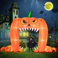thumbnail image 3 of Arco inflable con forma de calabaza DomKom para Halloween, 366 x 274 cm, LED, 3 of 6