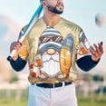 thumbnail image 6 of Daiia Hello Summer Cute Gnome Mens Baseball Jersey Button Down Shirts Short Sleeve Sports Uniforms-Medium, 6 of 9