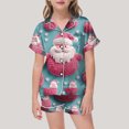 thumbnail image 2 of WEAIXIMIUNG Pajamas For Children Shirt And Pant Matching Set Sleepwear Set With Pockets For Christmas 10-11 Years, 2 of 4
