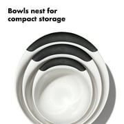 OXO SoftWorks 3-Piece Mixing Bowl Set with Easy-Grip Handles, Non-Skid Bottoms & Nesting