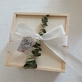 thumbnail image 6 of Huanledash Sliding Cover Gifts Package Box Square Wood Wedding Favor Gift Wrap Box Desktop Decor, 6 of 8