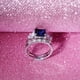 thumbnail image 3 of Azul Joyería de Moda para Mujeres Anillo Redondo Piedra Comprometida Circón Anillo de Joyería Anillos Brillantes, 3 of 8