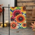thumbnail image 2 of Multi-Color Fall Sunflowers Garden Suede Flag, 2 of 6
