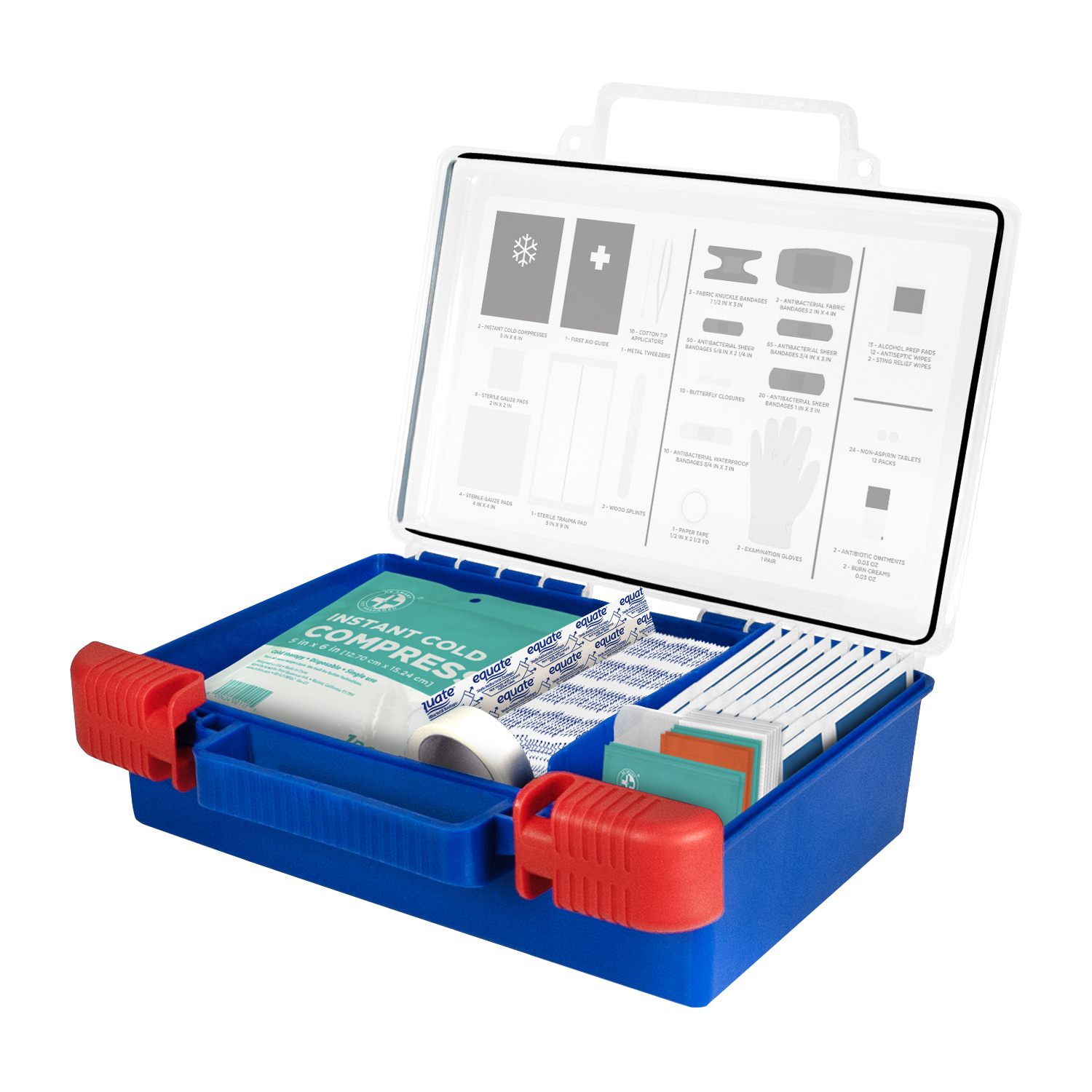 Equate All-Purpose First Aid Kit, 250 Items photo 2