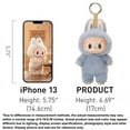 thumbnail image 6 of LFY Gray Keychain Plush Keychain Modern Home Monster Funny & Soft Key Holder,Kawaii Collectible charms(1pc), 6 of 6