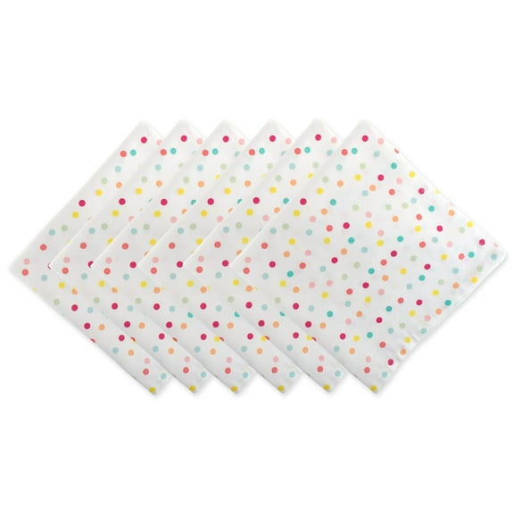 Multi Polka Dots Print Napkin (Set of 6)