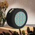 thumbnail image 6 of Yiaed Artoon Transport Print Travel Jewelry Case Bridesmaid Gift Boxes Jewelry Travel Organizer Small Round Jewelry Box Mini Storage-Black, 6 of 7