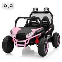 24V Ride On UTV for Kids, Electric UTV Car with Remote Control, 2 Seater, Kids Electric Cars Vehicles for Boys Girls, 20'' Spacious Seat, Metal Frame, Music, 3 Speeds