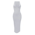 thumbnail image 3 of Lovelywholesale Women's Sleeveless Scoop Neck Tank Dress Stretch Cotton Bodycon Long Dress S-3XL, 3 of 4