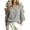 Gray, variant on Blouse Top for Women 3/4 Length Sleeve Crewneck Pullover Top Dressy Casaul Loose Fit Summer Boho Tunic Top Beige S