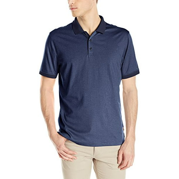 Calvin Klein Men's Liquid Cotton Stripe Short Sleeve Polo Shirt, Atlantis, XX-Large Calvin Klein Men's Liquid Cotton Stripe Short Sleeve Polo Shirt, Atlantis, XX-Large