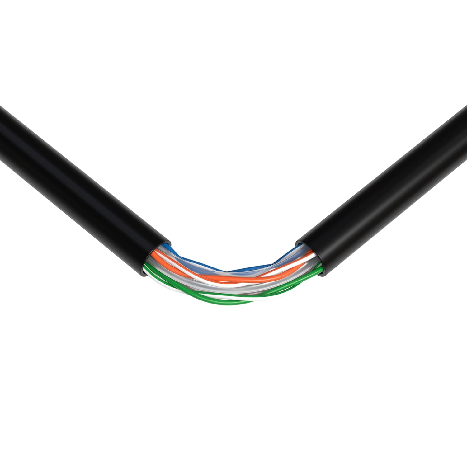 Cables Direct Online 1000FT CAT6 Plenum CMP Solid UTP Cable 550MHz Ethernet LAN 23AWG CCA (Copper Clad Aluminum) Bulk Pull Box, Black