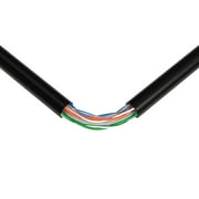 Cables Direct Online Cat6 Black 1000FT Solid Bare Copper 23AWG Riser (CMR) Bulk Ethernet Cable – 550MHz UTP PoE++ (4PPoE) Wire