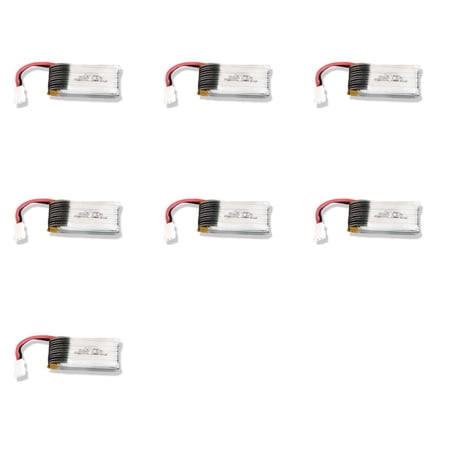 HobbyFlip 3.7v 350mAh 25c Lipo Battery Pack Compatible with DBPower RC Quadcopter Drone 7 Pack