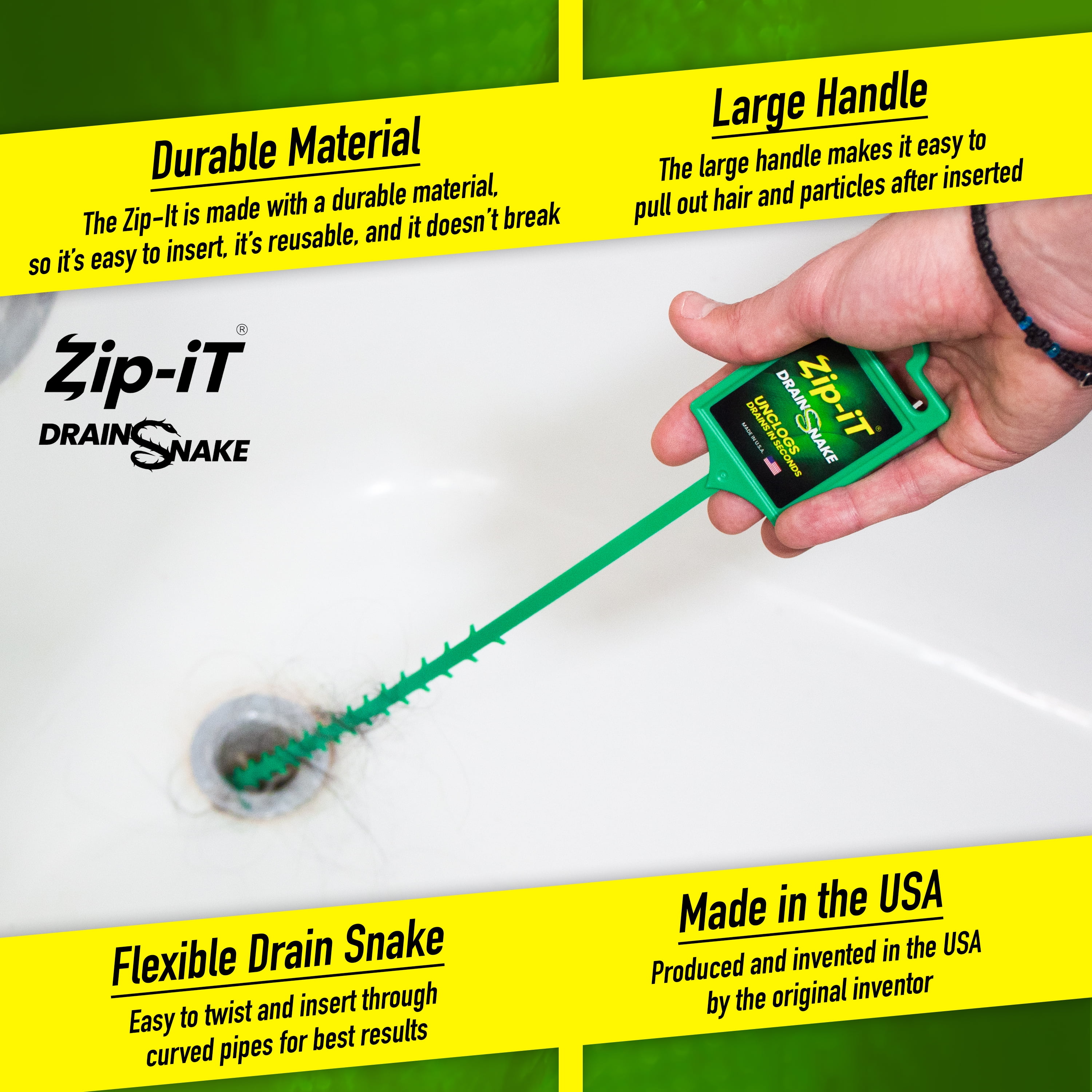 Say Goodbye to Clogged Drains with the Zip It Drain Cleaning Tool