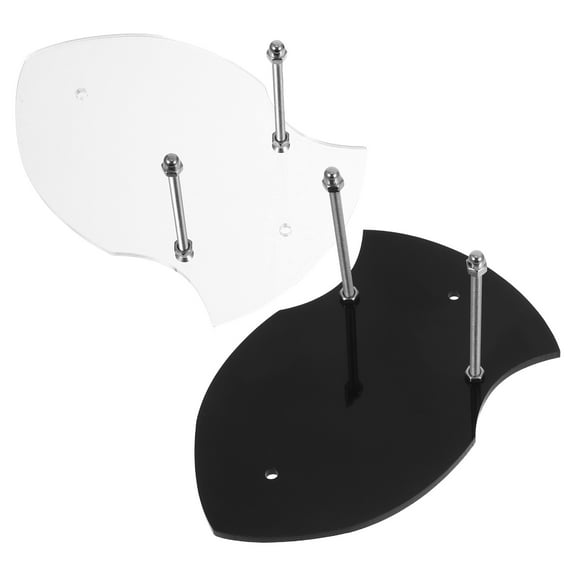 Luxshiny 2-Pack Acrylic Wall Mount Display Rack Vertical Holder for Compact Spaces and Multi-Purpose Use