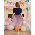 thumbnail image 4 of Oudiya Toddler Girls Tutu Tulle Dresses Party Formal Birthday Summer Puff Short Sleeve Little Girls Dress, 3-8Y, 4 of 8