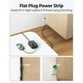 thumbnail image 3 of PYYAN-Surge Protector Power Strip, Multiple Outlets Extension Cord with 6 AC Outlets 2 USB-A and 2 USB-C Ports, 5 ft Flat Plug Power Strip, Mountable Outlet Extender for Dorm/Office/Home- OG, 3 of 4